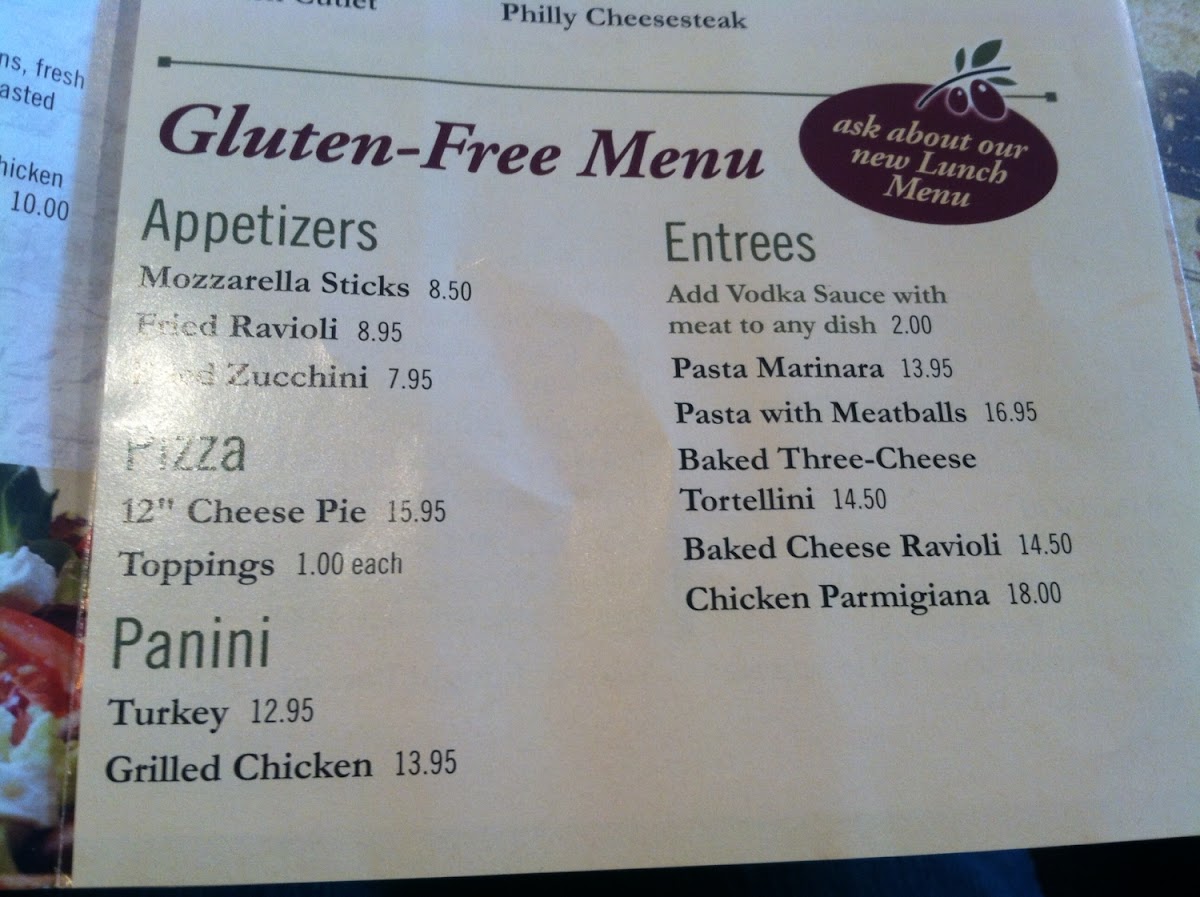 Gluten-Free at Illiano's
