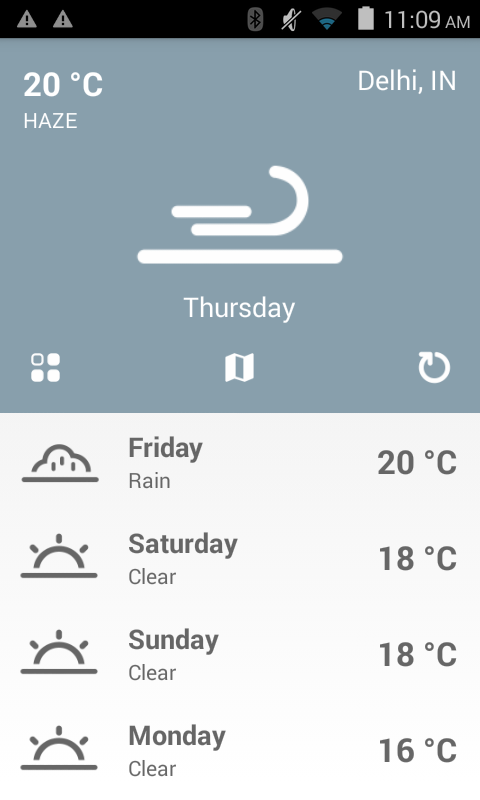 Android application Local Weather screenshort