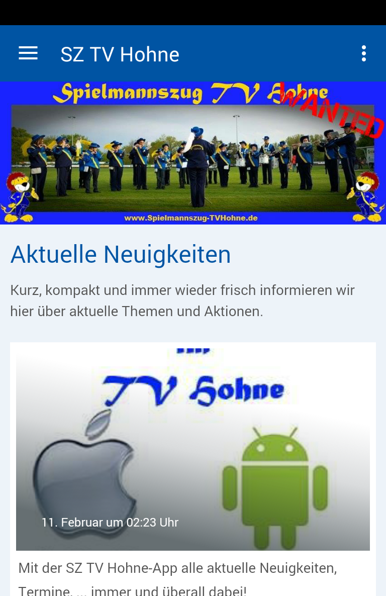 Android application Spielmannszug im TV Hohne screenshort