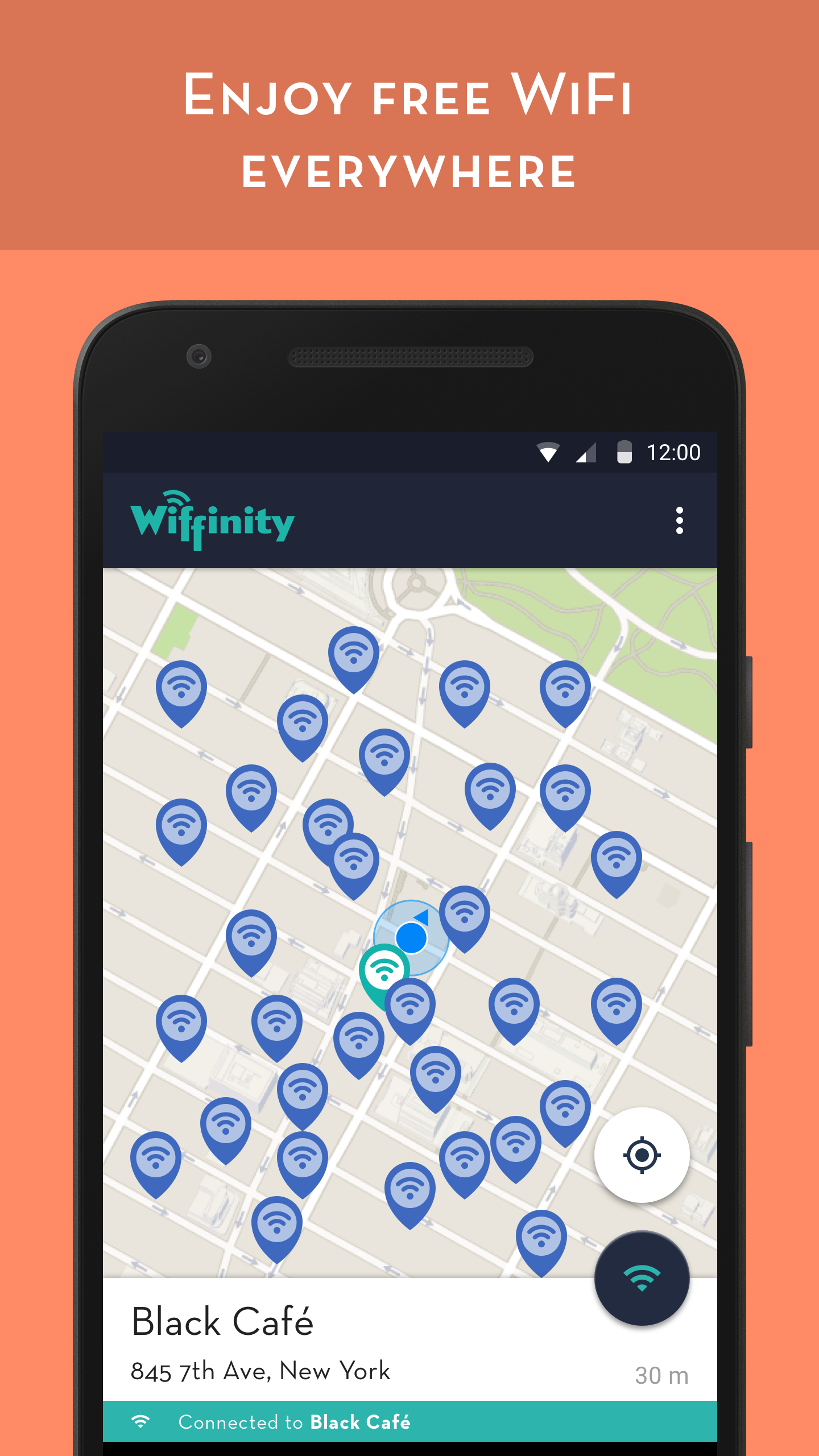 Android application WIFFINITY-WIFI LOCATION ACCESS screenshort