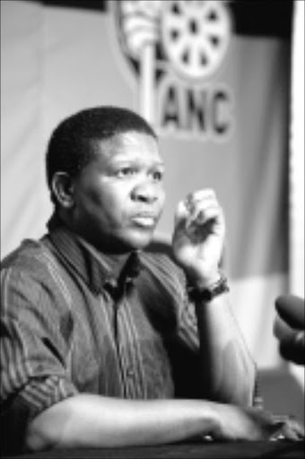 Fikile Mbalula at the presser regarding Madiba's participation in the weekends election rally. Pic Martin Rhodes 2009/02/23 © Business day