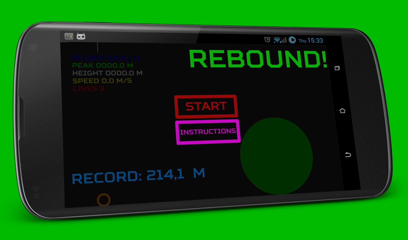 Android application Rebound! screenshort