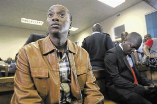 GOIND DOWN: Musician Molemo 'Jub Jub' Maarohanye and his co-accused Themba Tshabalala have been found guilty on four counts of murder and two of attempted murder for the deaths of pupils after their cars crashed during a drag race on a public road in Soweto two years ago. PHOTO: VELI NHLAPO