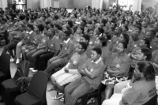 SERVICE: These youngsters will be trained as social workers so they can help people in their communities. Pic. Thuli Dlamini. 09/10/08. © Sowetan.