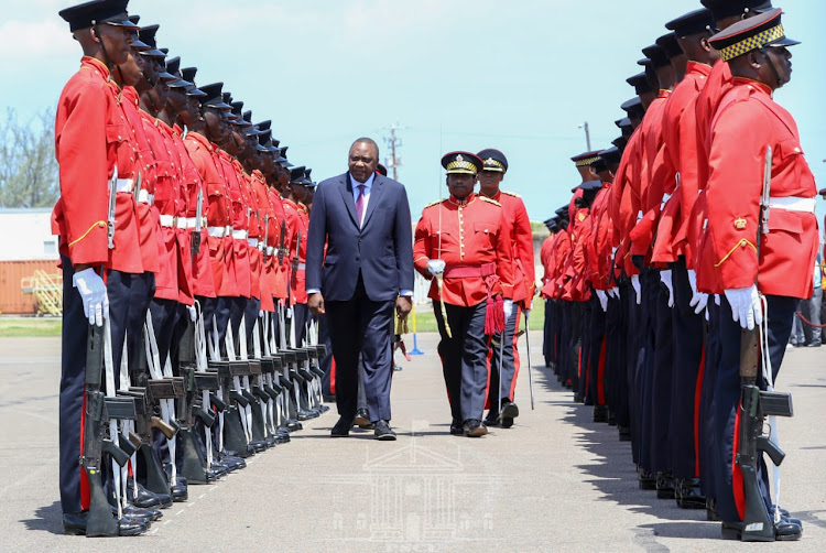 President Uhuru Kenyatta was accorded a colourful state reception that included a Guard of Honour mounted by the Jamaica Defence Forces and a 21-gun salute upon his landing in Kingston.