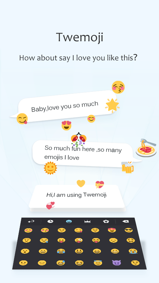 Android application Twemoji - Fancy Twitter Emoji screenshort