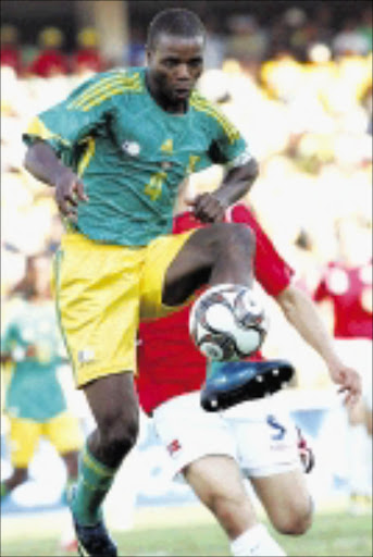FOCUSED: Bafana Bafana captain Aaron Mokoena. 29/03/09. Pic. Veli Nhlapo. © Sowetan.