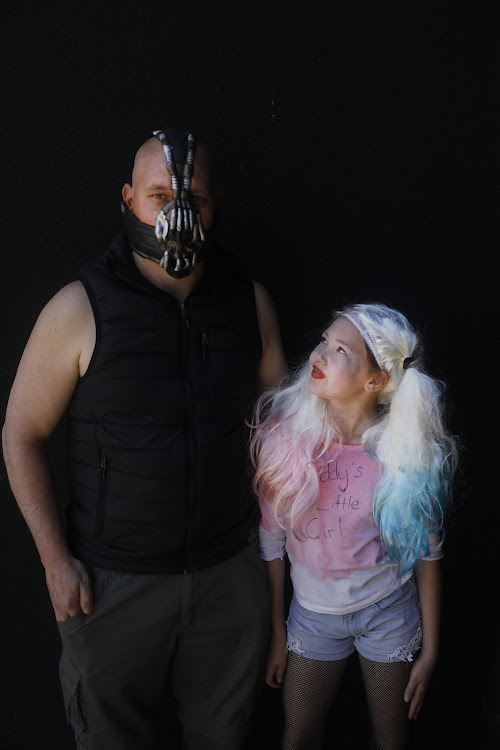 Jaco Viljoen as Bane and Leilani Viljoen as Harley Quinn at Comic Con Africa 2018.
