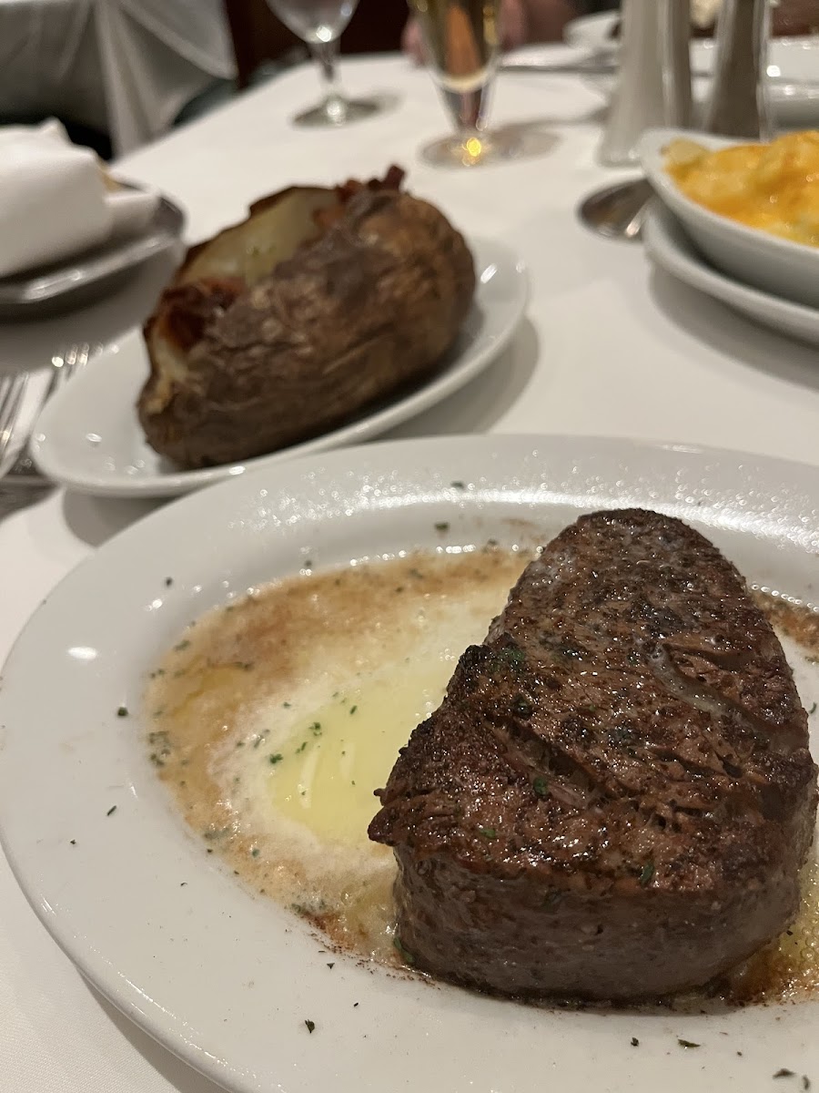 Softest 8 ounce filet in a pool of butter