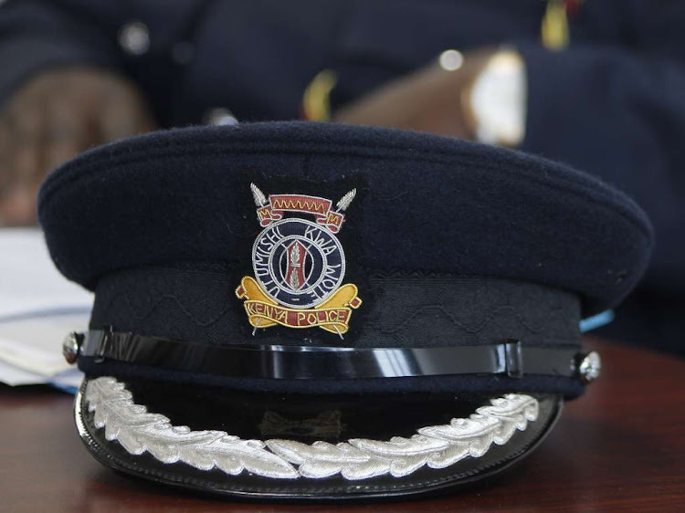 A police cap.