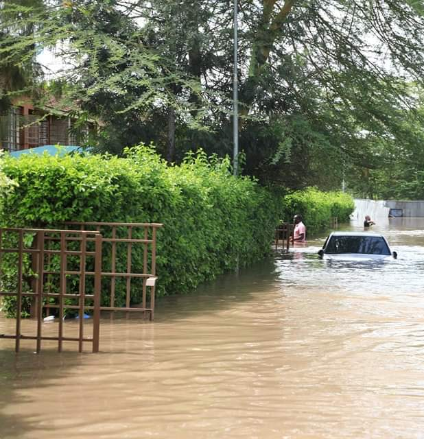 A flooded area in Athi River, Machakos