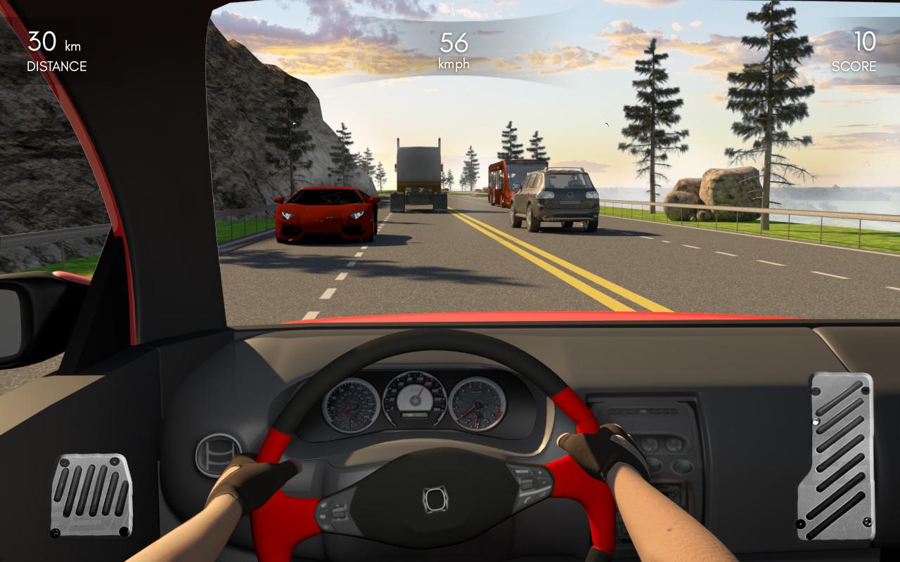 Android application Racing In Car 3D screenshort