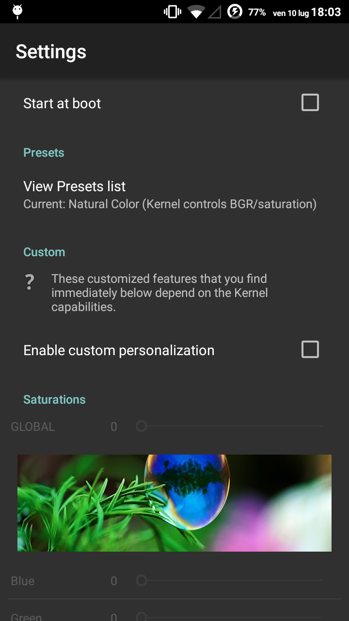 Android application ColorModeChanger screenshort