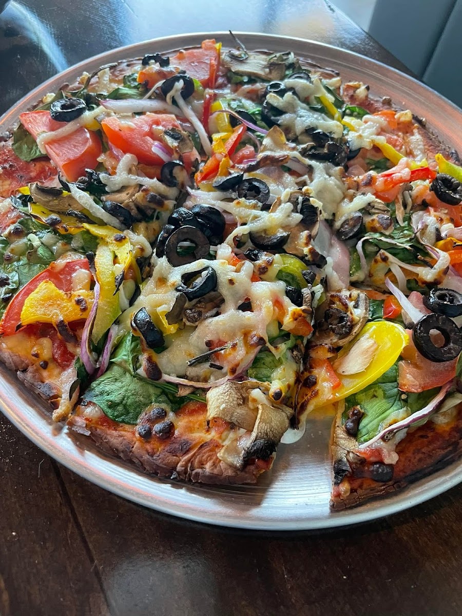 The veggie on cauliflower crust