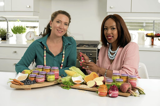 Bumbles Baby Food founder of the range Billie-Clare Dryden-Schofield with chief executive Nthabe Zondo.