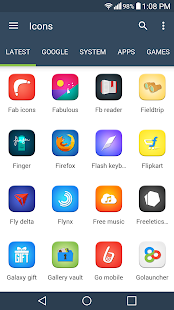 Fab Free Icon Pack Theme Screenshot