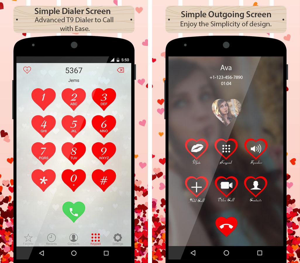 Android application Love Caller Screen Dialer Pro screenshort