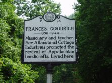 Missionary and teacher. Her Allanstand Cottage Industries promoted the revival of Appalachian handicrafts. Lived here.Plaque via North Carolina Highway Historical Marker Program, and is used with...