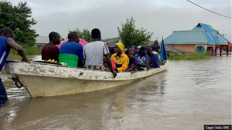 Many thousands have had to leave their homes, such as these people in the Coastal region earlier this month