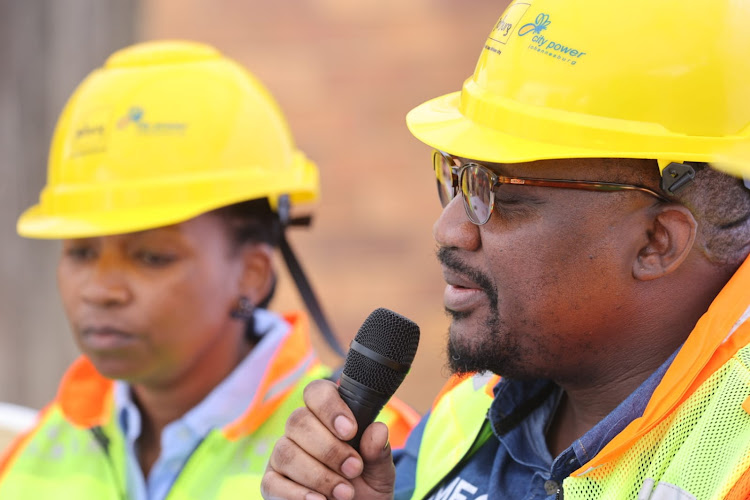 City Power CEO Tshifularo Mashava and Gauteng Cogta MEC Mzi Khumalo brief the media on Thursday about City Power's new plans to add more energy to the province's grid.