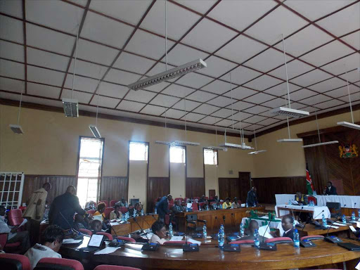 A file photo of a session at the Bungoma county assembly. /JOHN NALIANYA