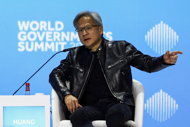 Nvidia CEO Jensen Huang attends a session of the World Government Summit, in Dubai, UAE, on February 12, 2024. REUTERS/AMR ALFIKY