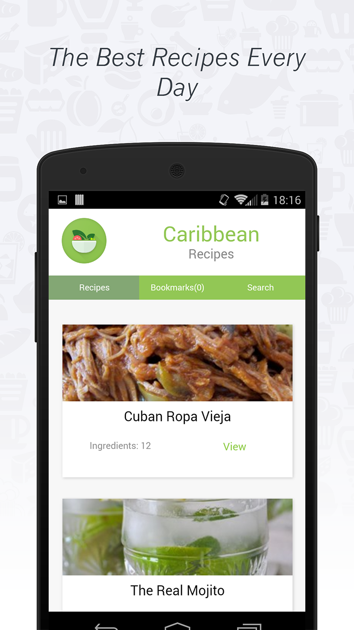 Android application Caribbean Cuisine: Recipes screenshort