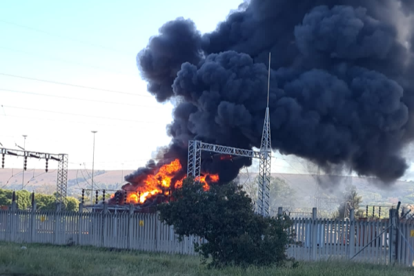 The fire affected several areas but power is being restored, says Tshwane.