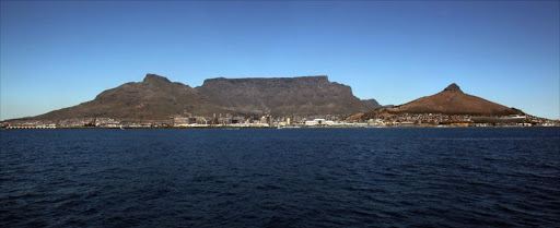 Table Mountain viewed from the boat to Robben Island. Pic: SHELLEY CHRISTIANS. Circa December 2011. © The Times