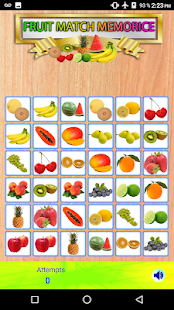 Fruit Match Memorice Memory Game! Screenshot