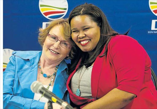 PARTY AND PARLIAMENTARY LEADERS: Helen Zille and Lindiwe Mazibuko at a media briefing after the DA's policy conference in November 2013 Picture: GALLO IMAGES