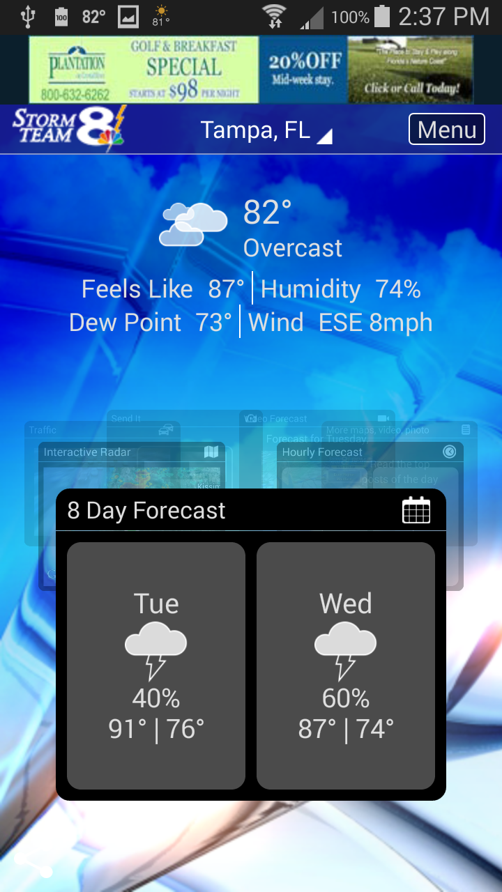Android application Storm Team 8 Weather MAX screenshort