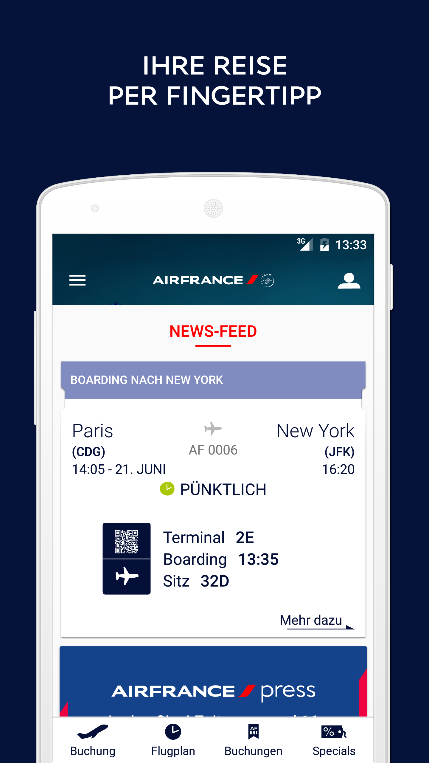 Android application Air France - Airline tickets screenshort