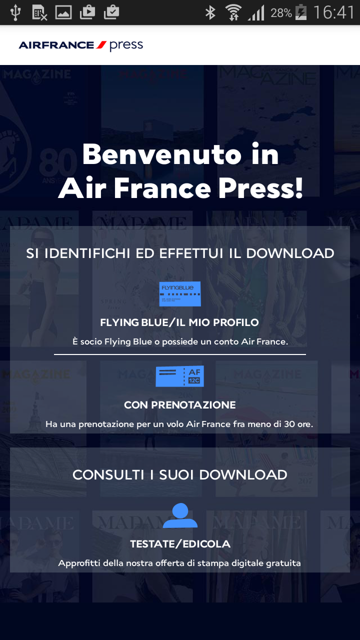 Android application Air France Play screenshort
