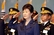 South Korean President Park Geun-Hye (C) salutes during the 67th Armed Forces Day at  Gyeryongdae. Picture Credit: Kim Hee-Chul  REUTERS