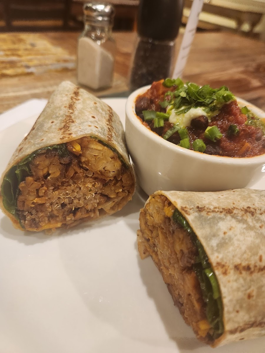 Harlow wrap with a side of chili