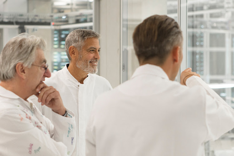 George Clooney visits Omega factory in Bienne, Switzerland