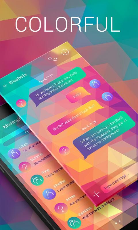 Android application GO SMS PRO COLORFUL THEME screenshort