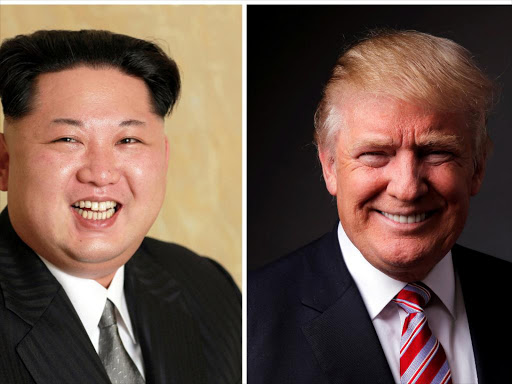 A combination photo of North Korean leader Kim Jong Un and US president Donald Trump. /FILE