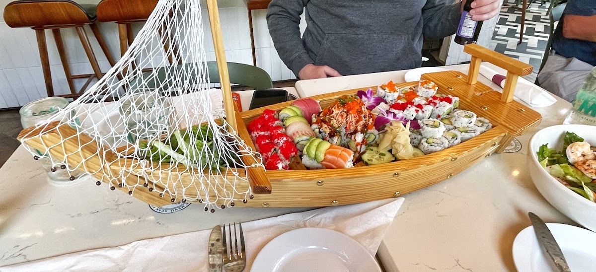 Sushi boat for the win!! All GF!