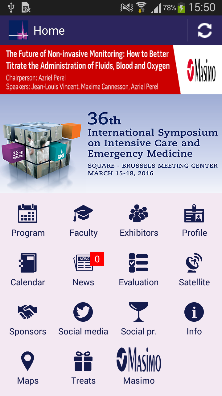 Android application ISICEM 2016 screenshort