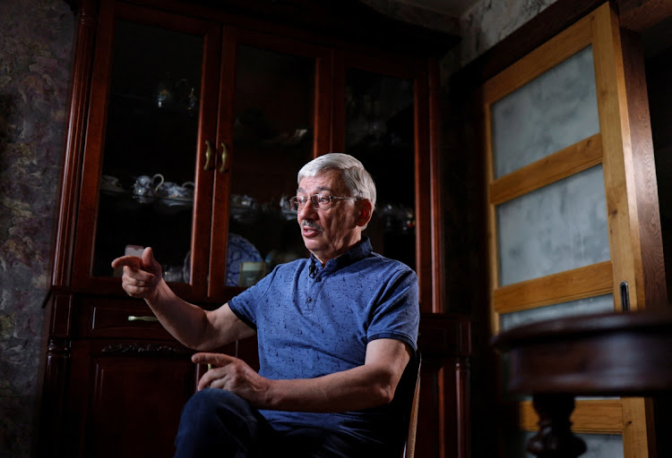 Russian veteran human rights campaigner Oleg Orlov during an interview with Reuters in Moscow, Russia, on July 10 2023. Picture: REUTERS/MAXIM SHEMETOV