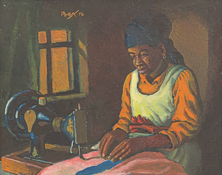 ‘A Woman Sewing’, George Milwa Mnyaluza Pemba.