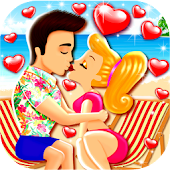 Romantic Kiss on the Beach