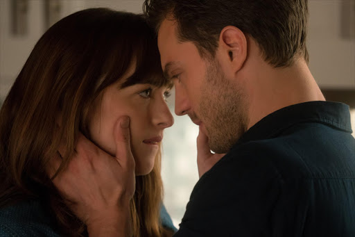 Jamie Dornan and Dakota Johnson in 'Fifty Shades Darker'.