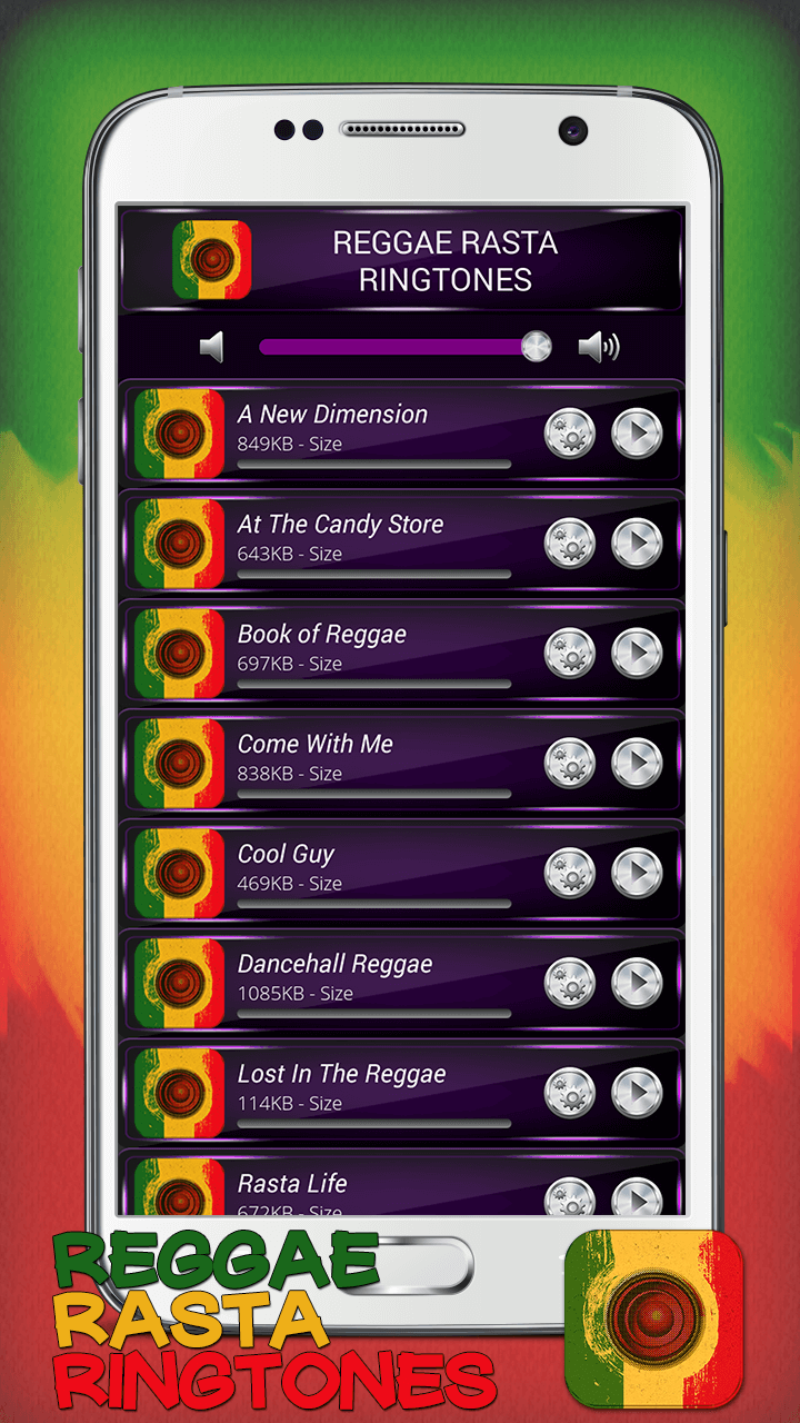 Android application Reggae Rasta Ringtones screenshort