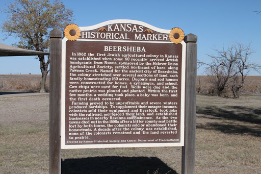BEERSHEBA In 1882 the first Jewish agricultural colony in Kansas was established when some 60 recently arrived Jewish immigrants from Russia, sponsored by the Hebrew Union Agricultural Society,...