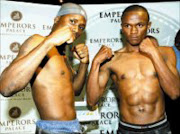 WARRIORS: IBF and IBO champion Gairy St Clair, left will defend agaist Malcolm Klaasen at Emperors Palace on Saturday. Pic. Lucky Nxumalo. 31/10/06. © Sowetan.