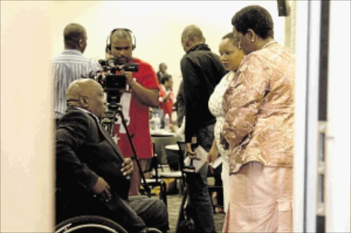 enabling: Social Development Minister Bathabile Dlamini interacts with some disabled people at the launch in Pretoria yesterday of National Disability Rights Awareness Month PHOTO: Mdu Nhlebela
