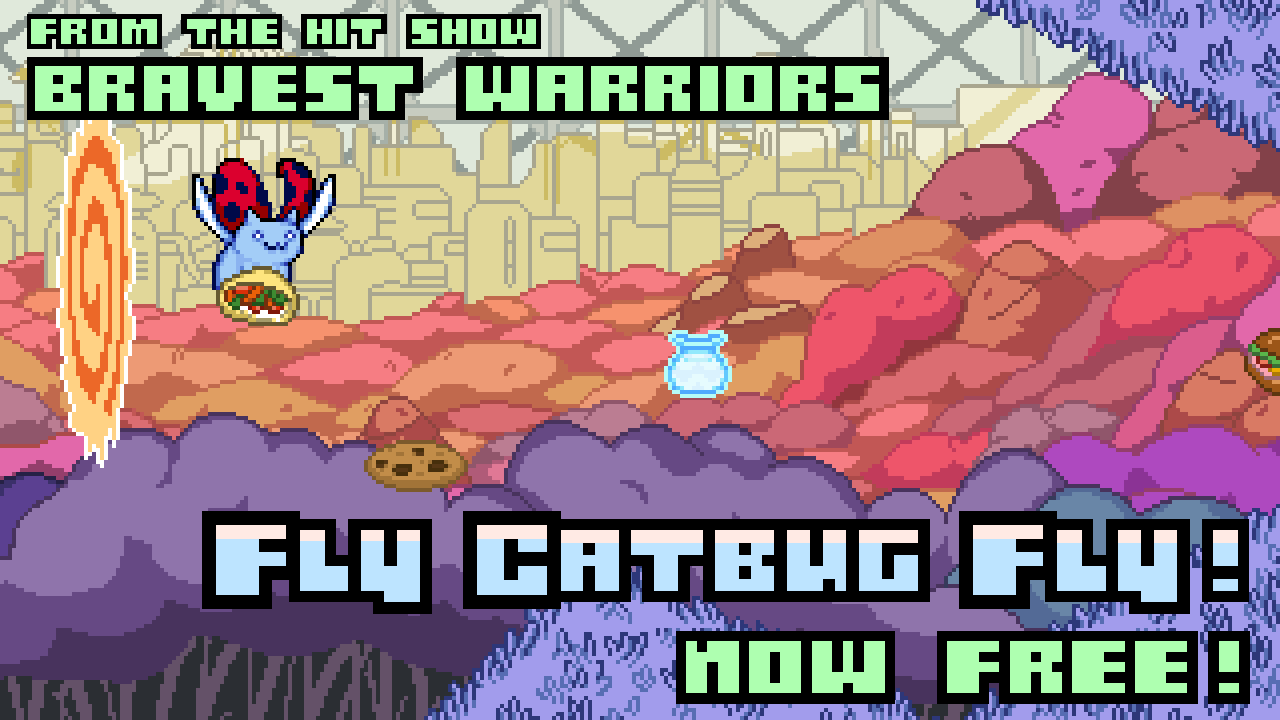 Android application Fly Catbug Fly Free! screenshort